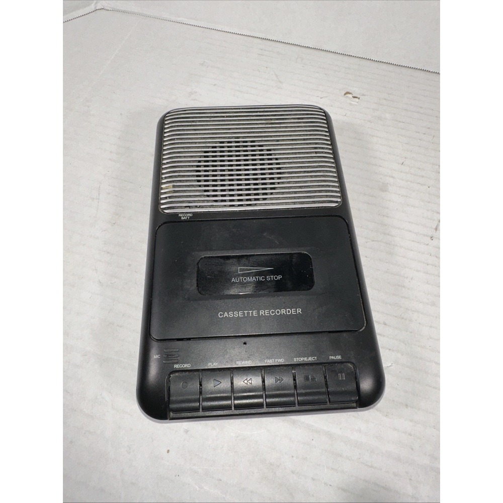 Onn Portable Cassette Recorder Black ONA13AV504 *No‎ Power Adapter*